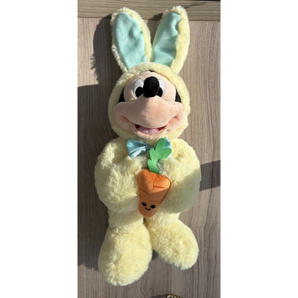 Easter Bunny Plush Mickey Mouse Costume 2019 Disney Store Long Ears Yellow NEW - Picture 3 of 9